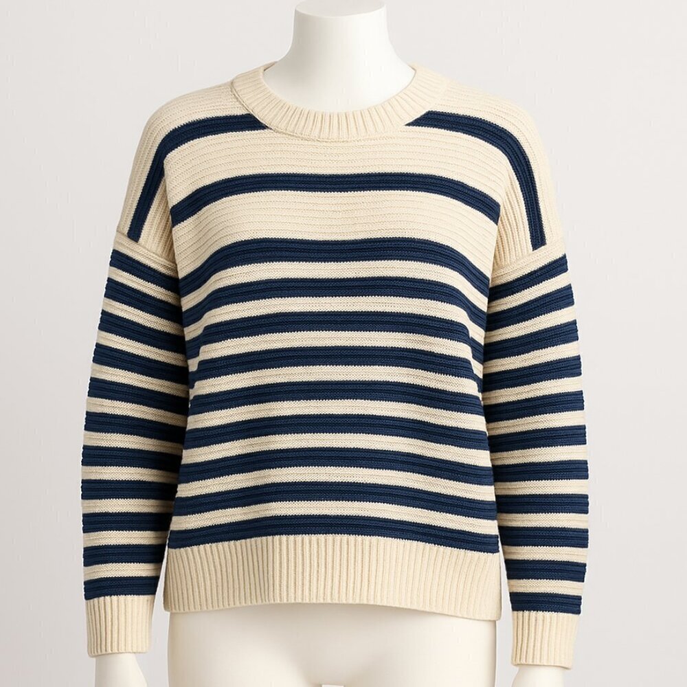 Madewell Greensboro Button Back Sweater In Dark Baltic Size Small
